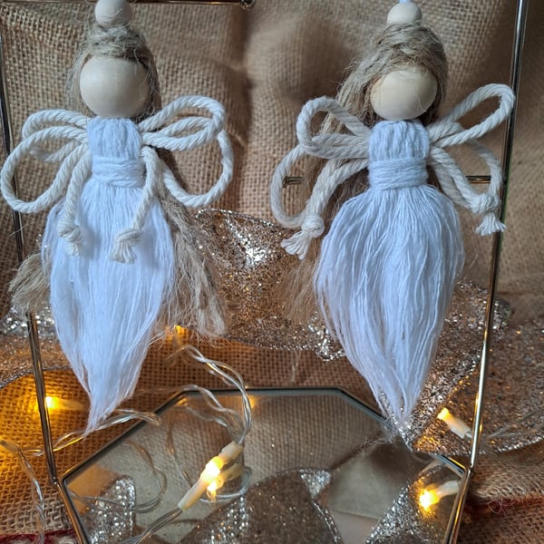 Christmas Angel Tree Decorations - Gabriella (Pair)