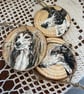 Pet portrait  (dog, cat, bird etc ) painted on a log slice