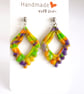 Colourful Handmade Polymer Clay Statement Earrings - Image 3