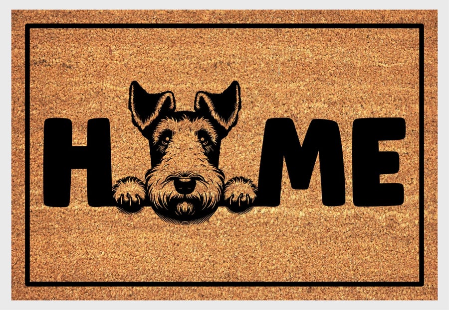 Fox Terrier Home Door Mat No.3 - Fox Terrier Welcome Mat - 3 Sizes