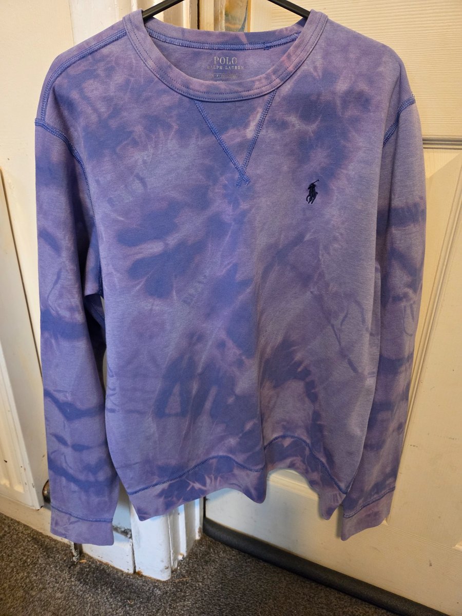 Reverse dye Ralph Lauren Small Long Sleeved Top in Purple