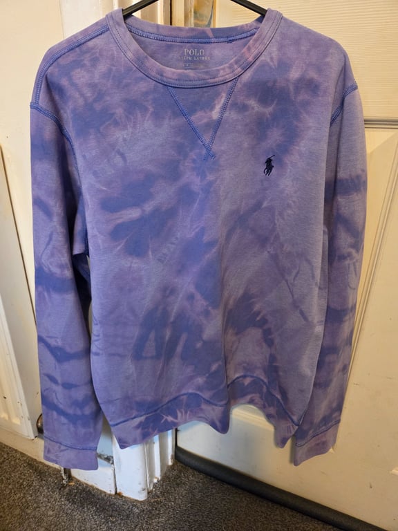 Reverse dye Ralph Lauren Small Long Sleeved Top in Purple
