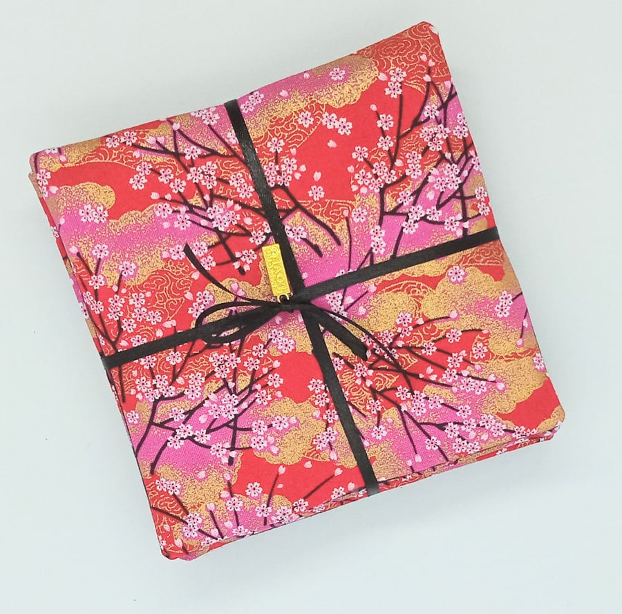 Cherry blossom fabric coasters 366FF