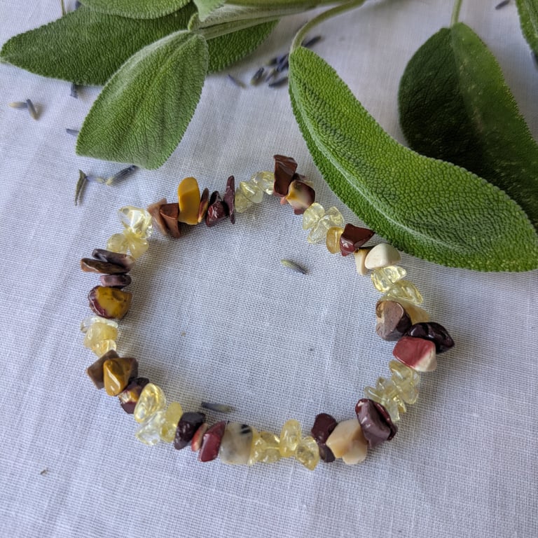 Self esteem stretch bracelet with citrine