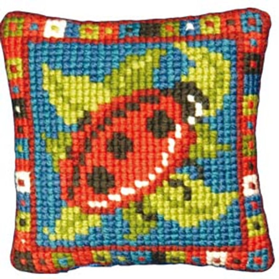 Little Ladybird Tapestry Pin-cushion Kit, Charted Needlepoint Kit