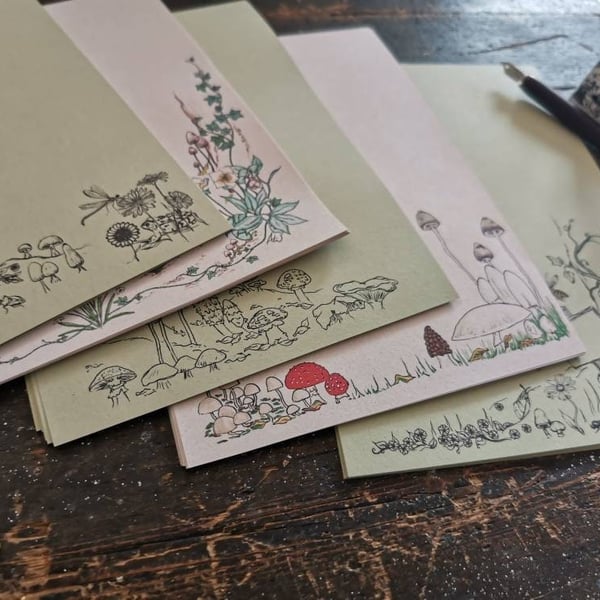 Samples collection of 10 designs on high quality recycled note paper.