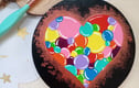 Easel mounted wooden art pieces 