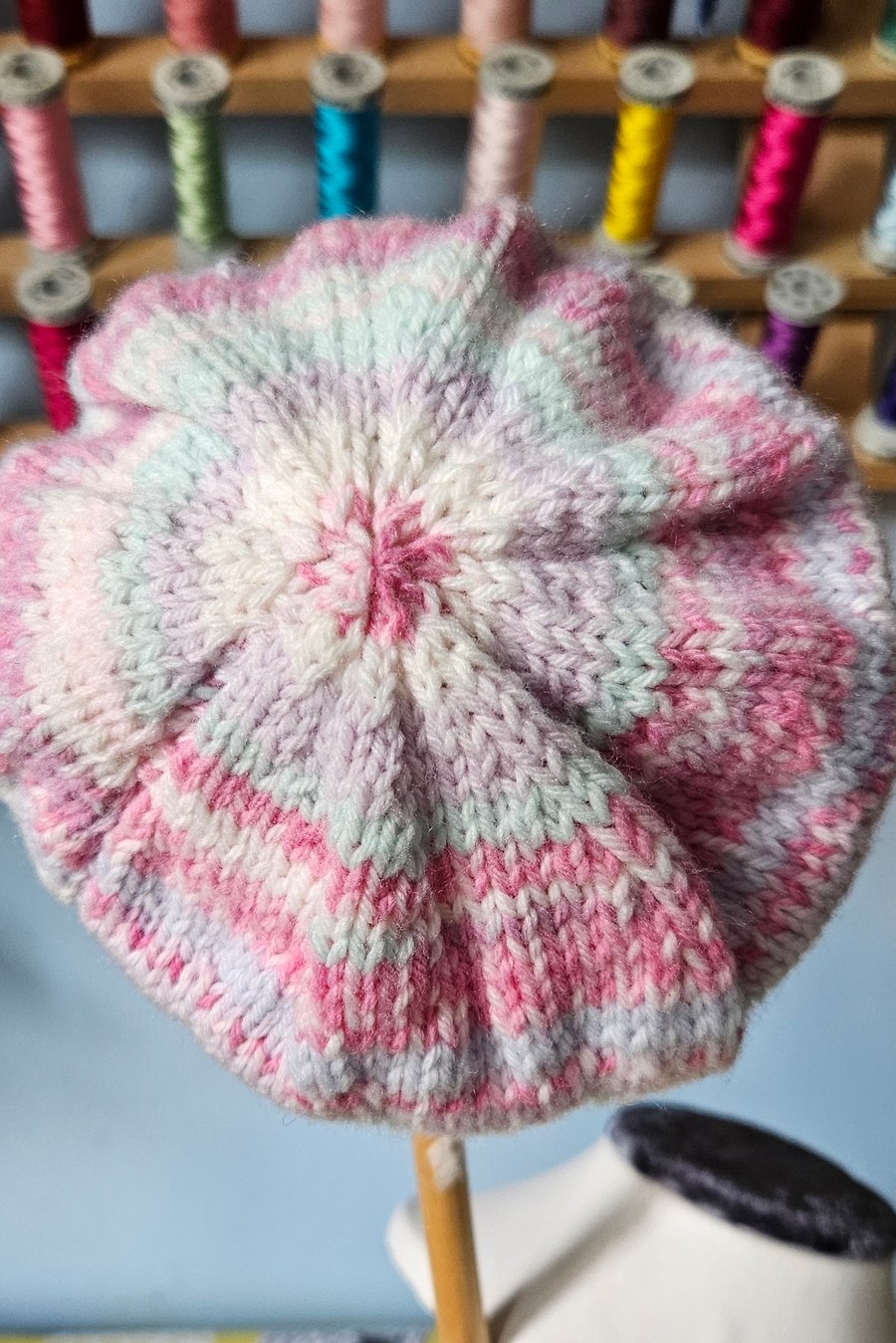 Baby Beret in shades of pink