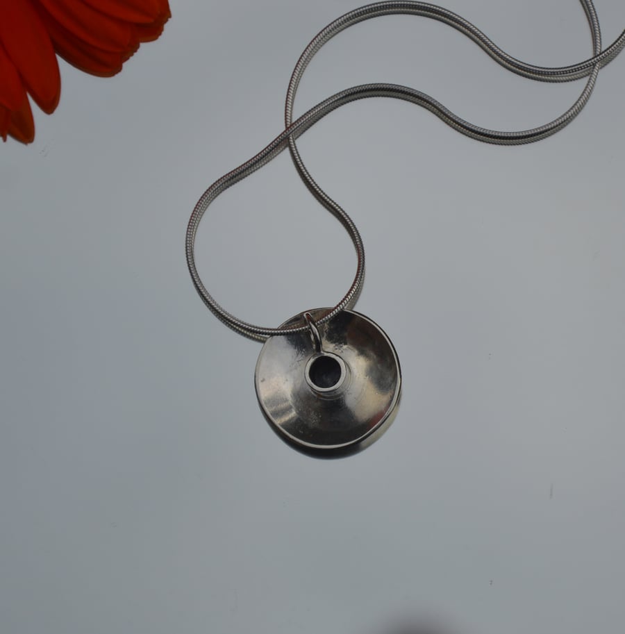 Sterling silver espresso coffee cup pendant