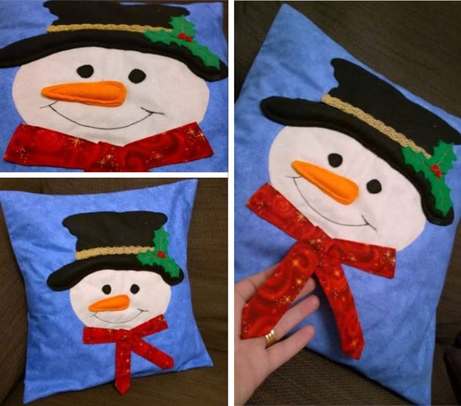Snowman Cushion Cover