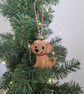 Embroidered hanging Labrador Christmas decorations, machine embroidery - Image 6
