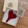 A little hug in a box red opaque heart gift