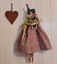 Lulu and Lambeth handmade primitive textile art doll