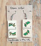 Mantis & Cricket Insect Domino Earrings - Upcycled Toys