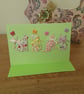 FLORAL CATS GREETINGS CARD. - Image 2