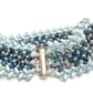 Multi coloured superduo beaded bracelet in herringbone pattern - Image 4