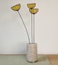 Stained Glass Achillea Wildflowers, Everlasting Handmade Wild Flower - Image 1