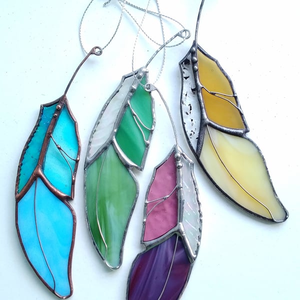 Stained Glass Answer Feather