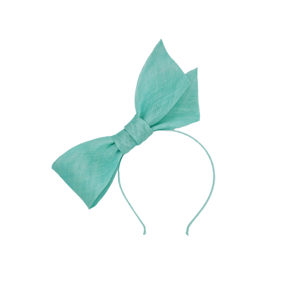 Fascinator Bow Headband in Aqua Blue