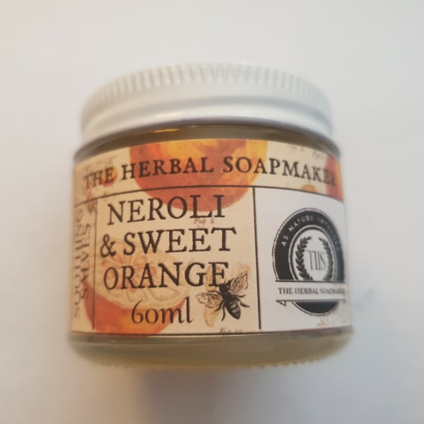 Neroli & Sweet Orange hand salve, balm, moisturiser, handmade, 60ml