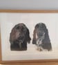 A3 Custom pet portrait for two pets made with coloured pencil - Image 2