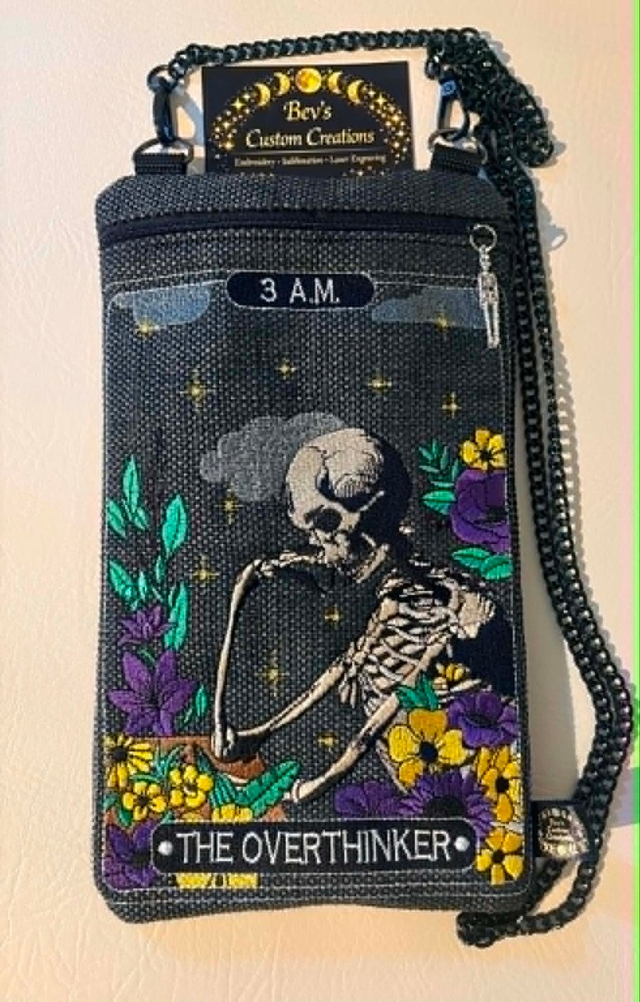 The Overthinker  Tarot Inspired Embroidered Bag