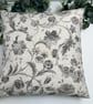 Pair of 16" Cushions in Floral Cotton Rich Linen Fabric - Home Decor