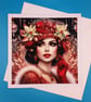Art Deco Christmas Card, Wife, Mother, Sister, Daughter, Granddaughter 