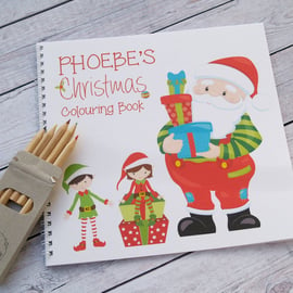 Personalised Christmas Colouring Book