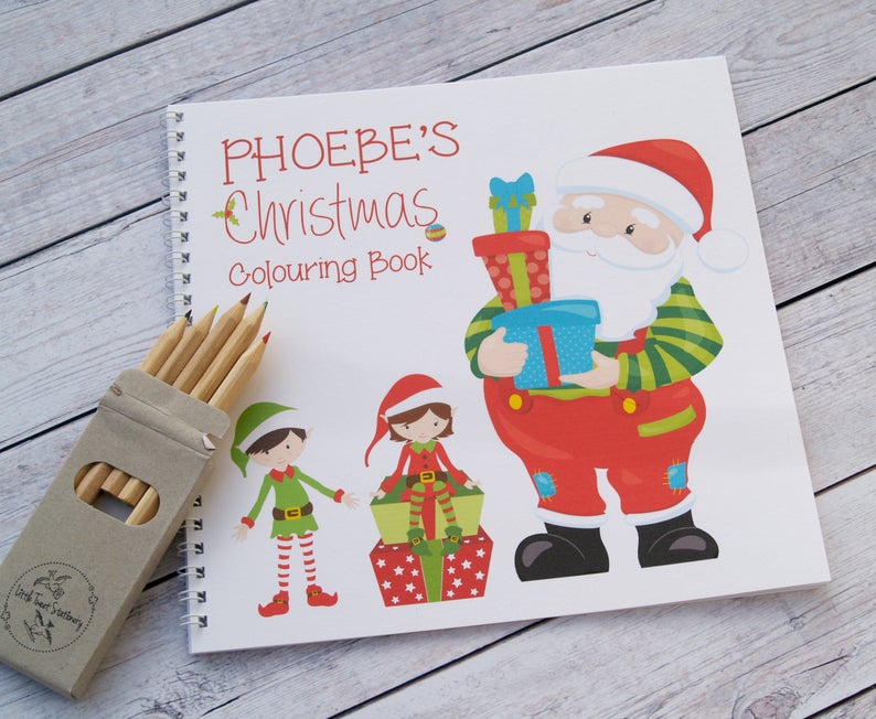 Personalised Christmas Colouring Book