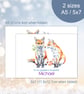 Personalised Fox Christmas Card, Watercolour Art, 2 Sizes - Image 4