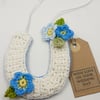 Crochet Horseshoe Alternative to a Wedding Card