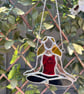Yoga Meditation Pose - Front in stained glass - Image 9
