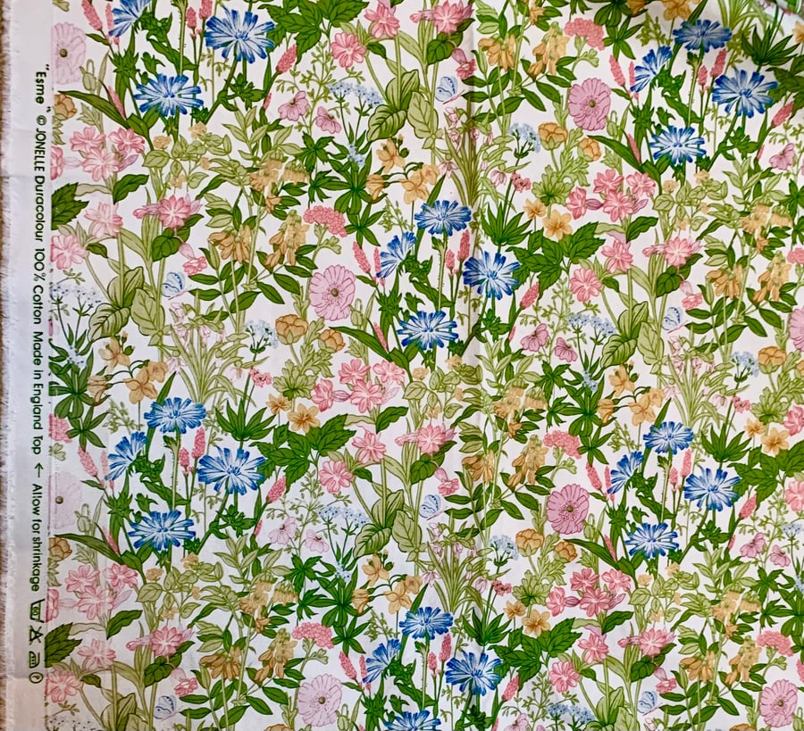 Pretty 70s Wildflower Spring Floral Esme by Jonelle Vintage Fabric for sale 
