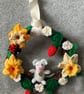 Wreath Decoration - White Mouse in Spring and Summer design - Image 1