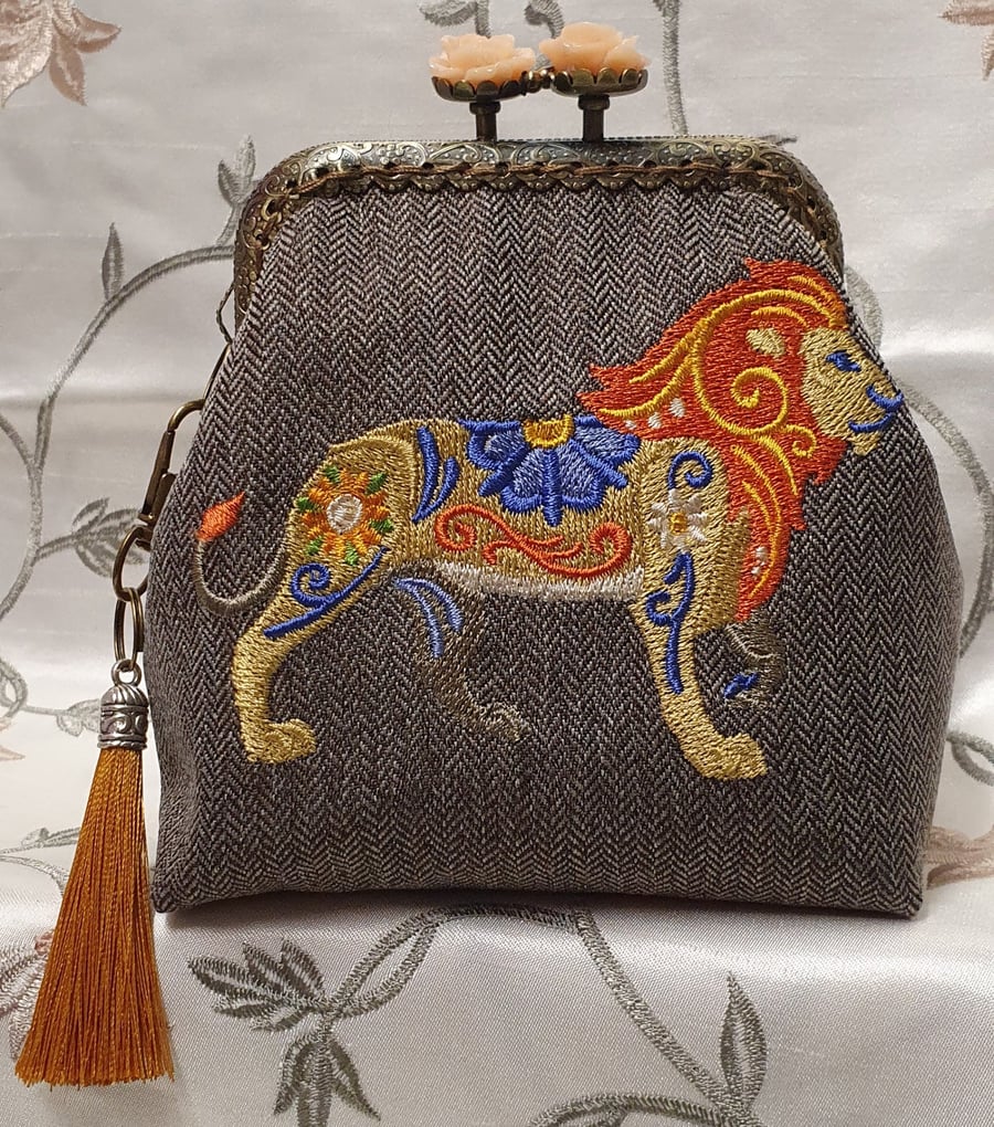 The Flower Power Lion Coin Purse