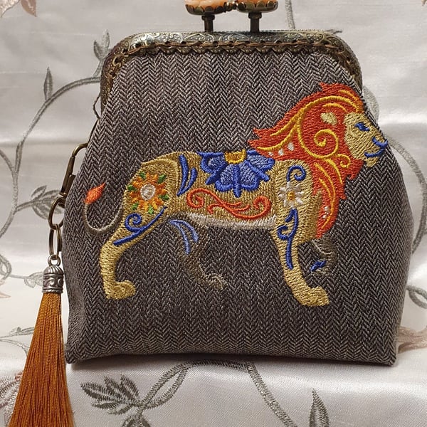 The Flower Power Lion Coin Purse