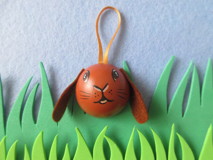 Lop Eared Bunny Rabbit Hanging Decoration Pet Bauble for Christmas Easter etc