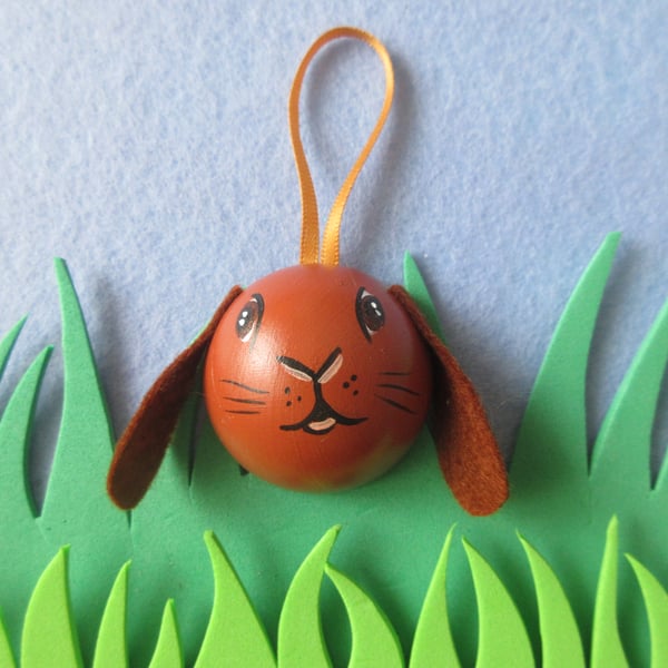 Lop Eared Bunny Rabbit Hanging Decoration Pet Bauble for Christmas Easter etc