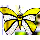 Birthstone Butterfly Suncatcher Stained Glass Topaz November 051