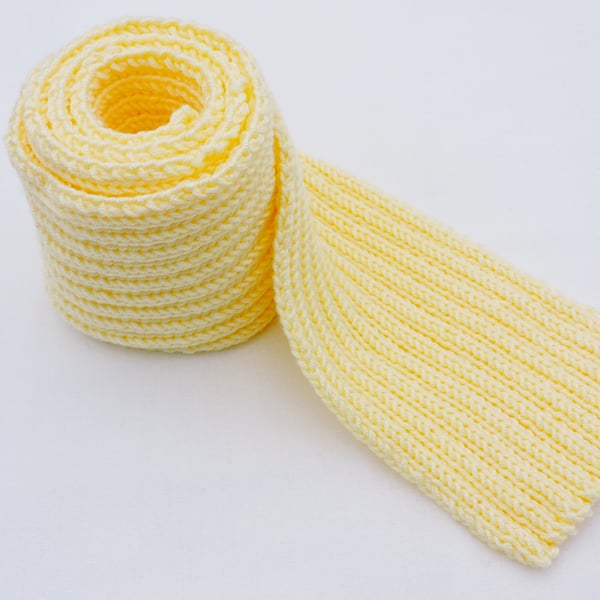 Sale Scarf  in Double Knit  Acrylic Yarn Yellow