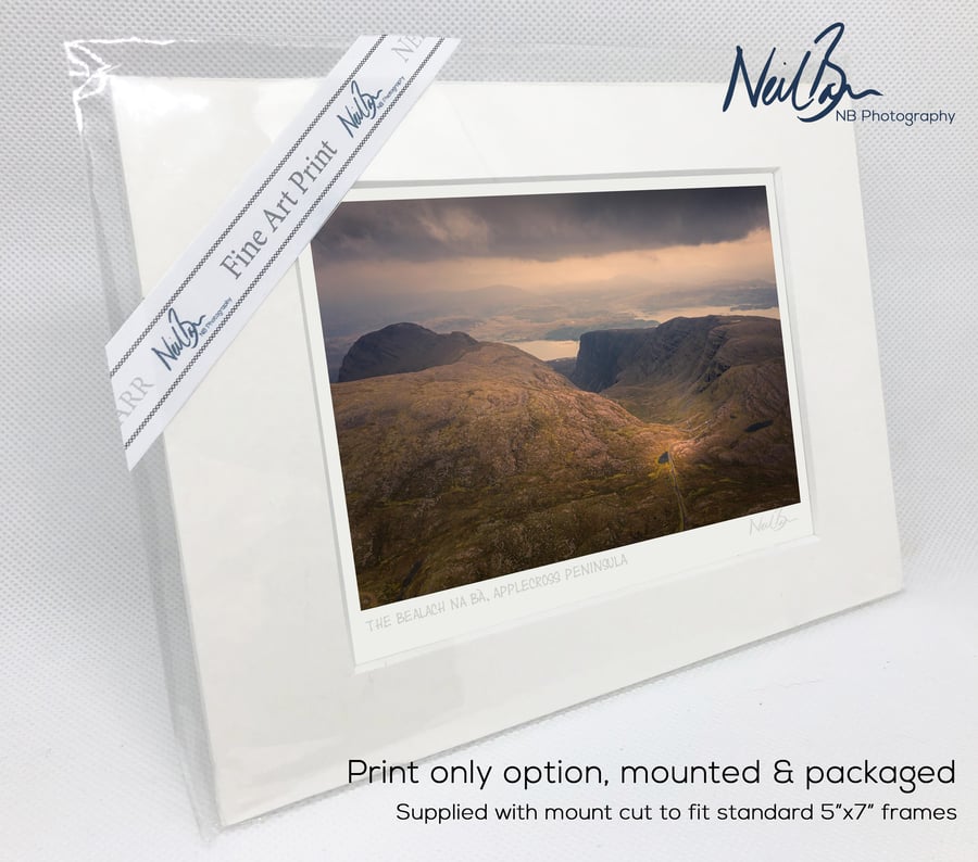 The Bealach na B to Applecross, Scotland - A6 (7" x 5") Unframed Print