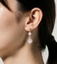 Kunzite Sterling Silver Drop Earrings, Lilac Gemstone Studs Gift Boxed - Image 4