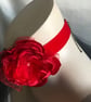 Diva- Red Velvet Rose Choker - Also Available in Black or Red Variations 