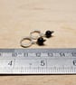 Black onyx huggie hoop earrings. Reiki jewelry uk. December birthstone - Image 4