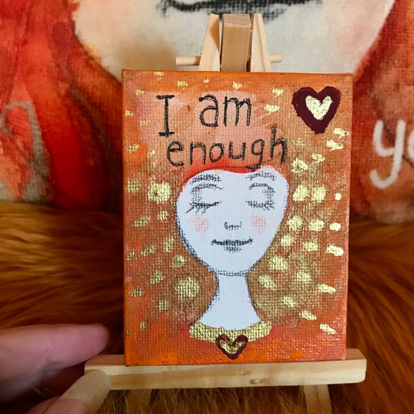 Original watercolour painting with display stand 