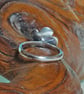 Silver Flower Band Ring - Sterling Silver- Stacking Ring - Made to Order  - Image 4
