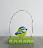 Blue tit ornament, hanging bird decoration. - Image 4