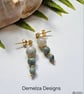 Burmese Jadeite Gold Vermeil Stud Earrings - Image 1