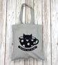 Black Cat Club Organic Cotton tote bag. Animal lover shopper.  - Image 7